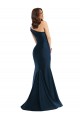 Azul cielo claro Sirena Un Hombre Satén sedoso Largo Formales Vestidos de dama de honor / Vestidos de fiesta Al Por Mayor