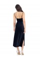 Azul marina oscuro Columna Midi Terciopelo Elástico Corto Formales Vestidos de dama de honor / Vestidos de fiesta / Vestidos de cóctel Al Por Mayor