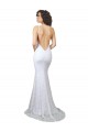 Blanco Sirena Cuello Alto Barrer tren Encaje Vestidos de novia Al Por Mayor