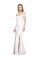 Blanco Sirena Hombros Descubiertos Crepé Elástico Largo Formales Vestidos de dama de honor / Vestidos de fiesta Al Por Mayor