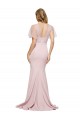 Cubierta Un Hombre Cuello de Corazón Crepé Elástico Tul Largo Formales Vestidos de dama de honor / Vestidos de fiesta Al Por Mayor