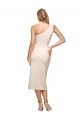Cubierta Un Hombre Midi Crepé Elástico Corto Formales Vestidos de dama de honor / Vestidos de fiesta / Vestidos de cóctel Al Por Mayor