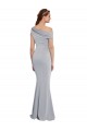 Gris 24 Sirena Un Hombre Crepé Elástico Largo Formales Vestidos de dama de honor / Vestidos de fiesta Al Por Mayor