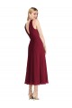 Lila línea A Halter Gasa Corto Vestidos de dama de honor / Vestidos de cóctel Al Por Mayor