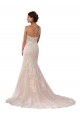 Marfil & Champán Sirena Tirantes espagueti Cola capilla Encaje Boho Vestidos de novia Al Por Mayor