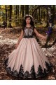 Marfil Cuello de Corazón Satén Encaje Largo vestidos de niña de las flores Al Por Mayor