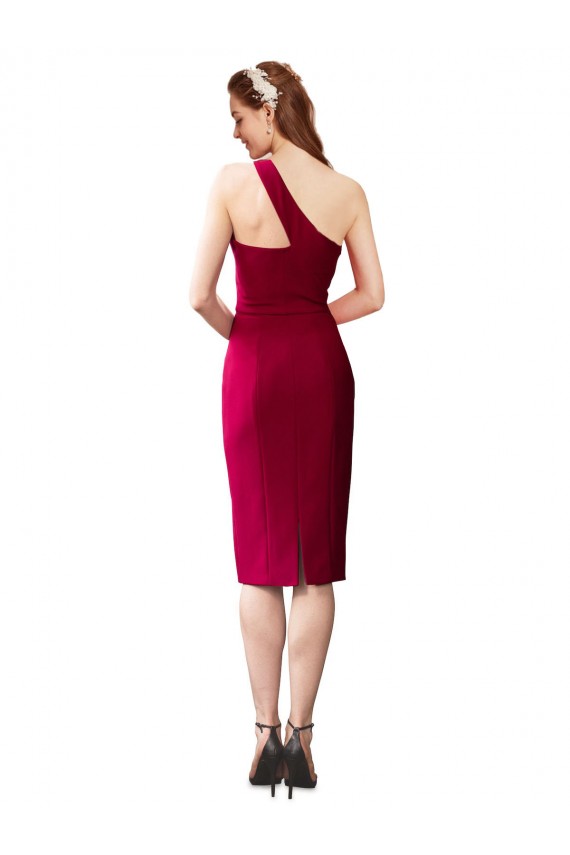 Negro Cubierta Un Hombre Cóctel Crepé Elástico Corto Formales Vestidos de dama de honor / Vestidos de fiesta / Vestidos de cóctel Al Por Mayor