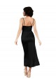 Negro línea A Tirantes espagueti Satén sedoso Corto Formales Vestidos de dama de honor / Vestidos de fiesta / Vestidos de cóctel Al Por Mayor