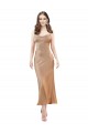 Oro rosa Cubierta Midi Satén sedoso Corto Formales Vestidos de dama de honor / Vestidos de fiesta / Vestidos de cóctel Al Por Mayor