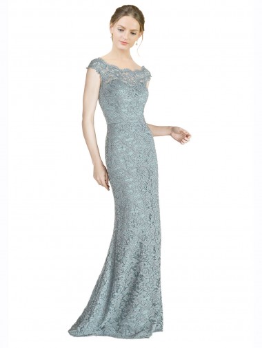 Sirena Hombros Descubiertos Encaje Largo Vestidos de dama de honor / Vestidos de fiesta Al Por Mayor