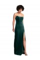 Verde oscuro Cubierta Sin tirantes Terciopelo Elástico Largo Formales Vestidos de dama de honor / Vestidos de fiesta Al Por Mayor