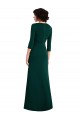 Verde oscuro Trompeta Cuello en V Spandex Largo Formales Vestidos de dama de honor / Vestidos de fiesta Al Por Mayor