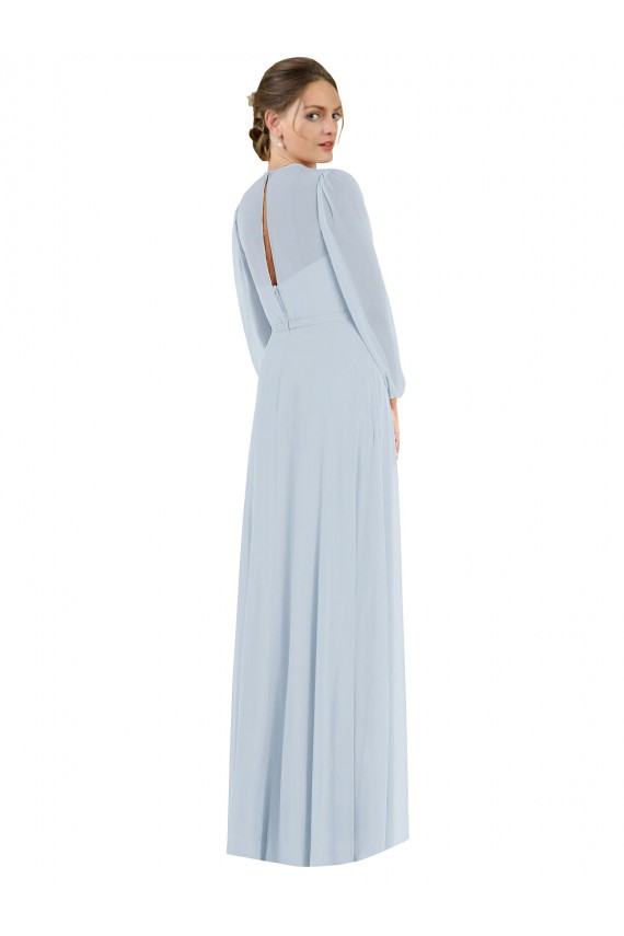 línea A Sin tirantes Gasa Largo Formales Vestidos de dama de honor / Vestidos de noche Al Por Mayor