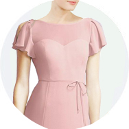 Manga Corta Vestidos de dama de honor Al Por Mayor
